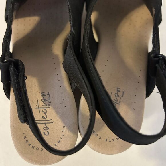 Clarks Collection Shoes Womens Size 11 Wedge Sandals Cork Heel Ultimate Comfort - Picture 8 of 12
